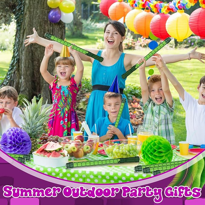 Halloscume 12 Pcs Green Turtle Shell Pattern Water Gun Party Favors Summer Activity 15.75 in Water Gun Blasters Toys for Kids Outdoor Swimming Pool Backyard Beach Games