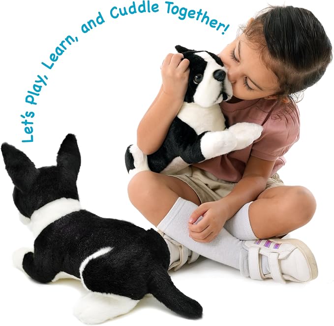 TigerHart Baxter The Boston Terrier - 12 Inch Stuffed Animal Plush Dog
