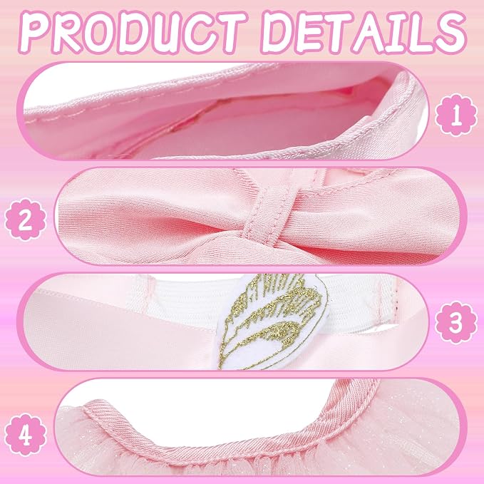 Kajaia 8 Pcs 18 Inch Doll Clothes and Accessories Doll Ballet Ballerina Outfits Include Dance Dress Dancing Shoes Hairband for 18 Inch Girl Dolls