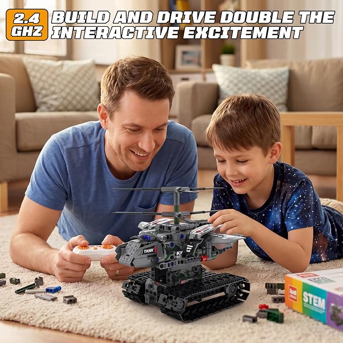 5-in-1 STEM Robot Building Kit, 389Pcs Remote Control & APP Controlled DIY Robot Toys, Educational Science Building Blocks, for Kids Boys Girls Ages 8-14