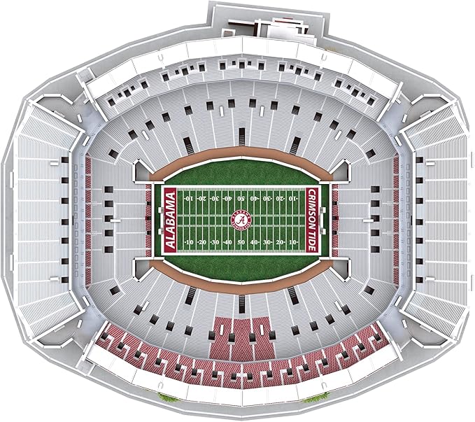 Pro Lion 3D Jigsaw Puzzle Bryant-Denny Stadium Construction Building Kits - 139 Pieces | Alabama Crimson Tide Football Gifts for Boys, Adults, Men & Kids Aged 7+ | Puzzles Games Kit for Creative Fans