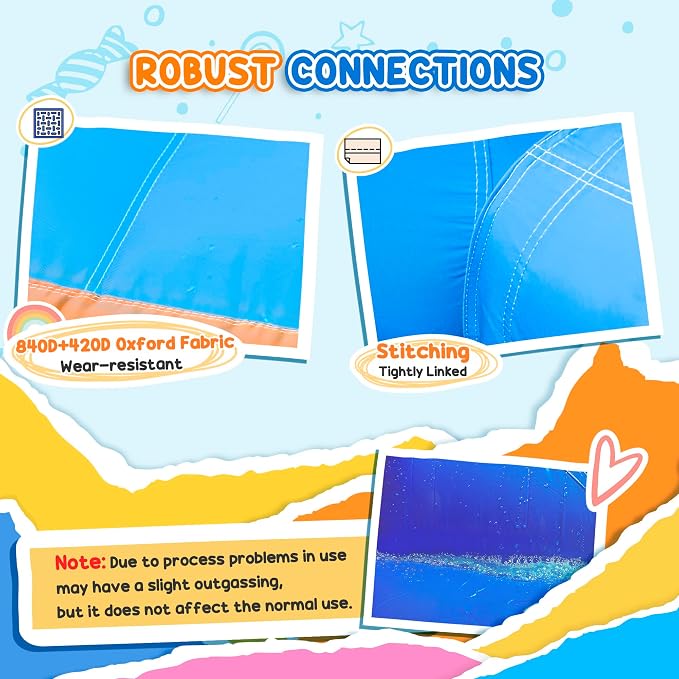 Outsunny Inflatable Water Slide, Kids Bounce House Water Park with Pool, Climbing Wall, Water Cannon, Dual Slides, Trampoline, 5-in-1 Bouncy Castle with Air Blower for Outdoor Indoor Backyard Fun