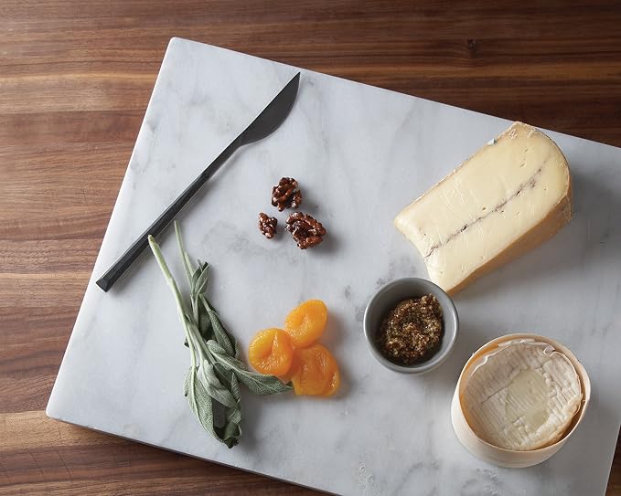 Fox Run Marble Pastry Board White, 16 x 20 x 0.75 Inch Natural White Marble Dough Board
