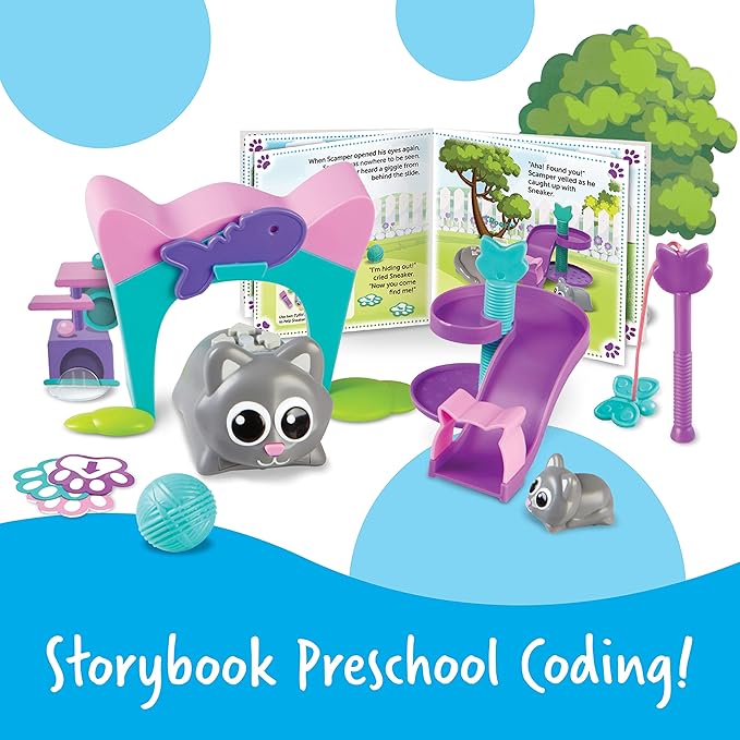 Learning Resources Coding Critters Scamper & Sneaker, Screen Free Toys Coding for Kids, Electronic Learning & Education Toys for Preschool STEM Ages 4 and Up
