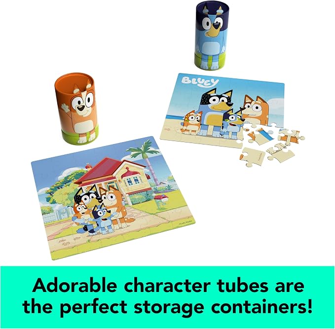 Spin Master Games, Bluey Puzzles 2-Pack, 36 Pieces, Preschool Puzzles, for Ages 3 & Up