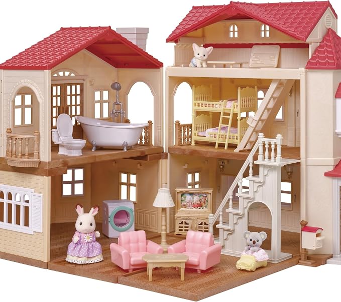 Calico Critters - Red Roof Home - Country Home - 2026 Gift Set Edition Dollhouse – Kids Pretend Play House, Miniature Home Playset with Furniture & Accessories, Ages 3+