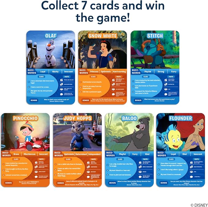 Skillmatics Guess in 10 Disney, Card Game for Girls, Boys, Kids, Teens, Adults Who Love Cinderella, Mickey Mouse, Moana, Travel Toy, Screen-Free Fun, Gifts for Ages 6, 7, 8, 9 and Up