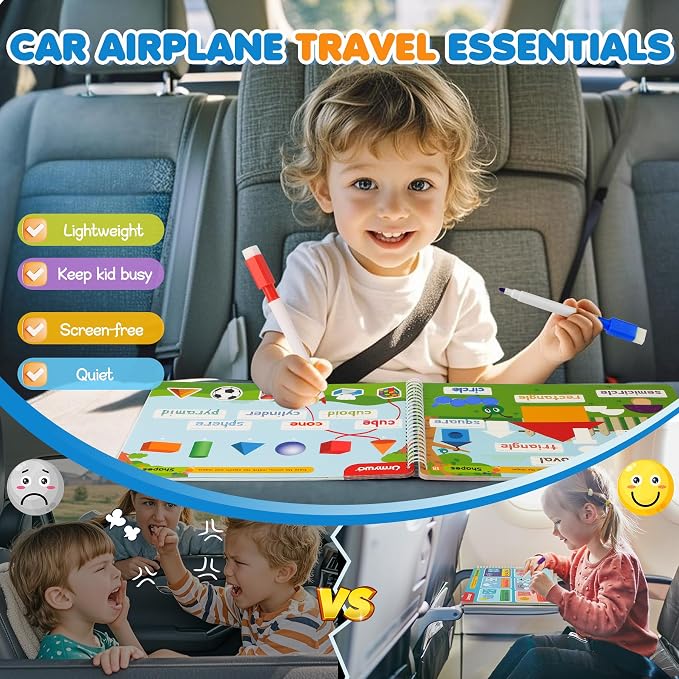 Preschool Learning Activities Kindergarten Workbooks, Toddler Alphabet Learning Educational Toys for 3 4 5 6 Year Old, Writing Practice Tracing Activity Books, Travel Toys,Learning Book Gifts for Kids