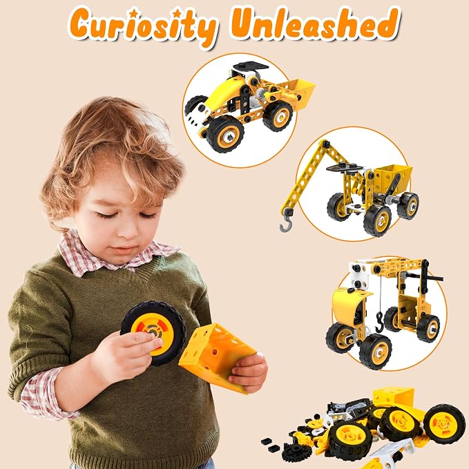 HOMETTER STEM Building Toys, 10 in 1 Construction Set for Preschool Kids, Educational Creative Games Holiday Idea Gift for 5+ Years Old, Stem Activities for Kids Ages 4-8 5-7 6-8 Boy Birthday Gifts