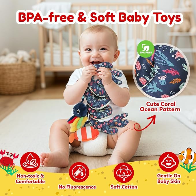 TSYAN Spiral Car Seat & Stroller Activity Toy,Car Seat Toys for Babies 0-6 Months Boy,Baby Spiral Hanging Plush Activity Toys Thank You Gifts for Newborn 0 3 6 9 12 Months Baby Boys Girls