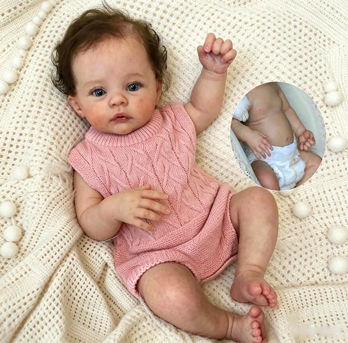 Zero Pam Reborn Baby Dolls Full Body Girl-18‘’ Posable Realistic Babys Doll, Real Looking Baby Doll, Real Life Reborn Dolls for Girls