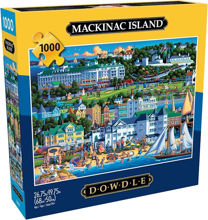 Buffalo Games Eric Dowdle Mackinac Island 1000 Piece Jigsaw Puzzle - 26.75 x 19.75 in, Multicolor - Includes Poster - Puzzles for Adults 1000 Pieces - Relaxing Activity