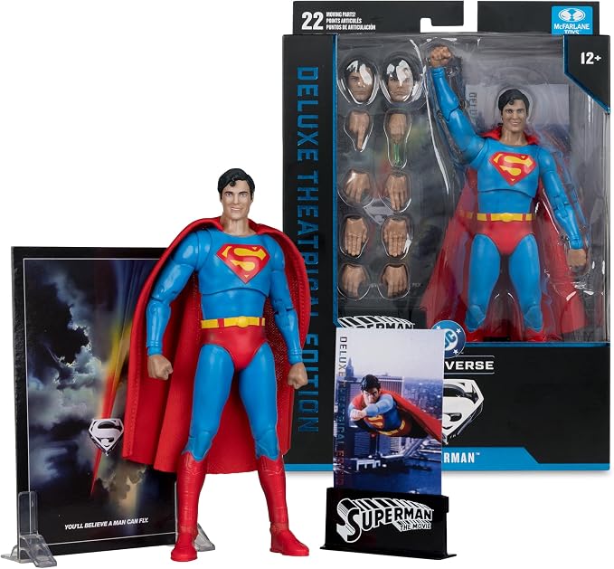 McFarlane Toys- DC Multiverse Superman (Superman: The Movie 1978) 7in Action Figure (Deluxe Theatrical Edition)