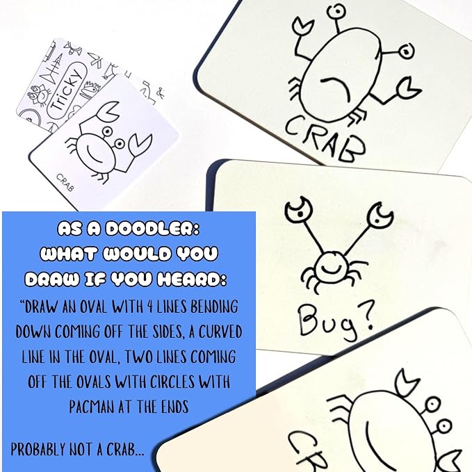 Doodle Disaster The Art of Miscommunication Board Game, Hilarious Party Game of Disastrous Communication, Describe, Interpret, Draw & Laugh Out Loud, 2-6 Players, Ages 12+