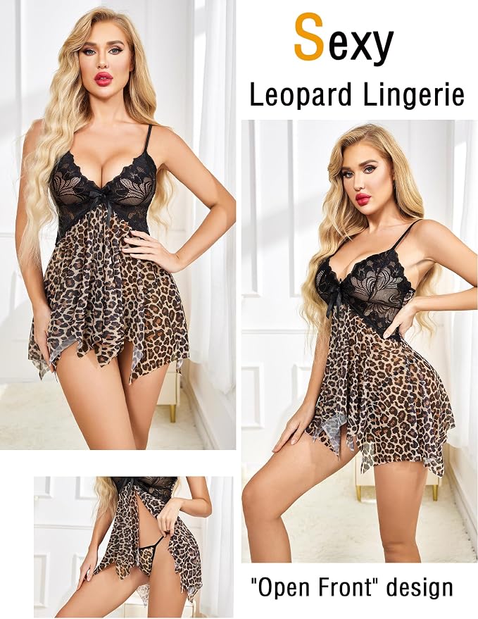 Avidlove Lingerie for Women Lace Babydoll Sleepwear Boudoir Outfits Plus Size Langeray XS-5XL