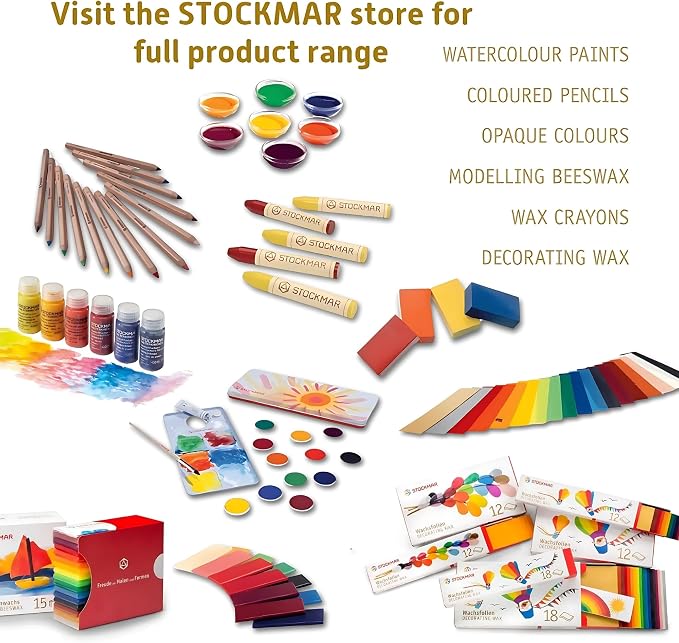 Stockmar Modelling Beeswax Sheets – 3 Sheets of Natural Color for Creative Sculpting, Handwork, Artistic Designs, and Shaping – Malleable Beeswax Arts and Crafts Supplies for Artists