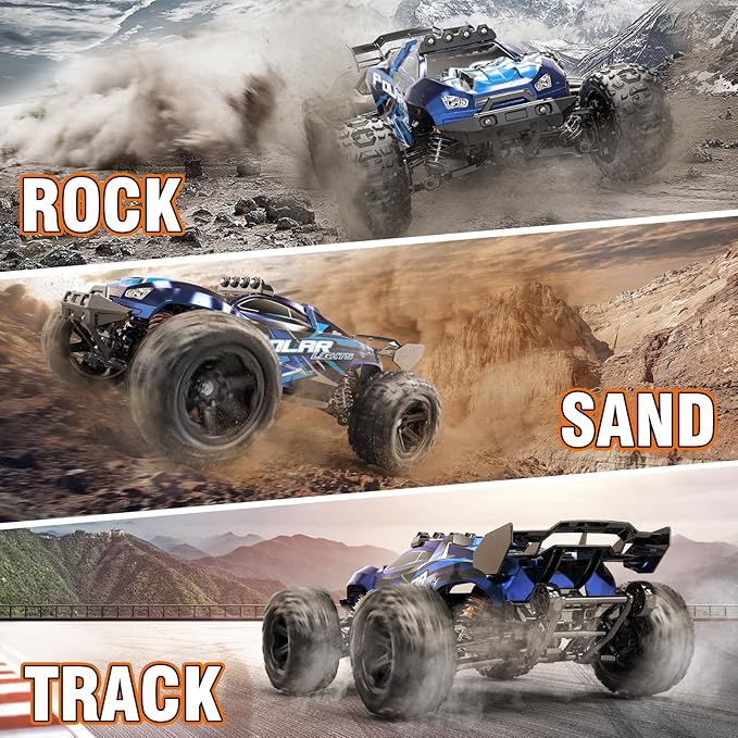 Rc Cars 1:14 All Terrain RC Car for Adults & Boys, 4WD Off-Road RC Truck High Speed Fast 40+ KPH, 4X4 Waterproof Remote Control Car with 2 Rechargeable 1300 mAh Batteries