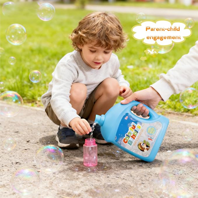 SHCKE Concentrated Bubble Solution,1 L/ 33.8 OZ Bubble Refill | Safe and Fun, Easy to Use,Leak-Proof and Portable, Perfect for Bubble Machine,Bubble Gun,Bubble toys