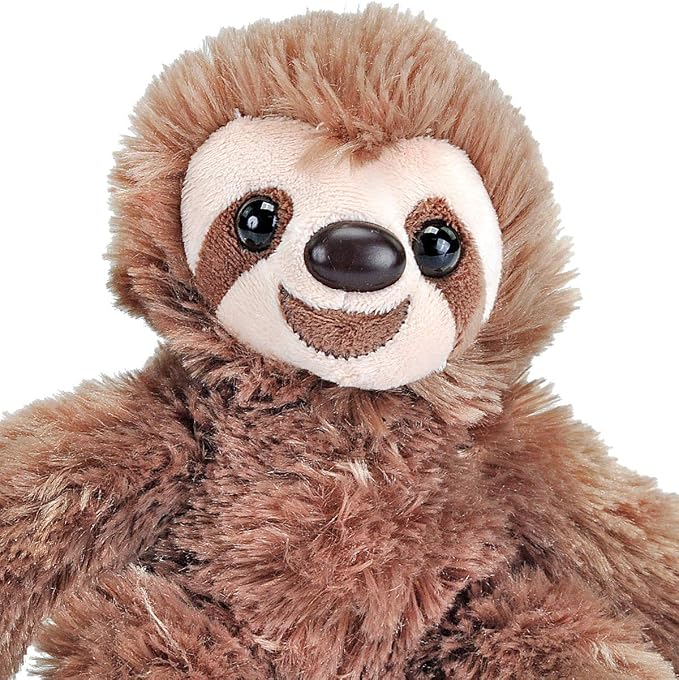Wild Republic Sloth Plush, Stuffed Animal, Plush Toy, Gifts for Kids, Hug’Ems 7"