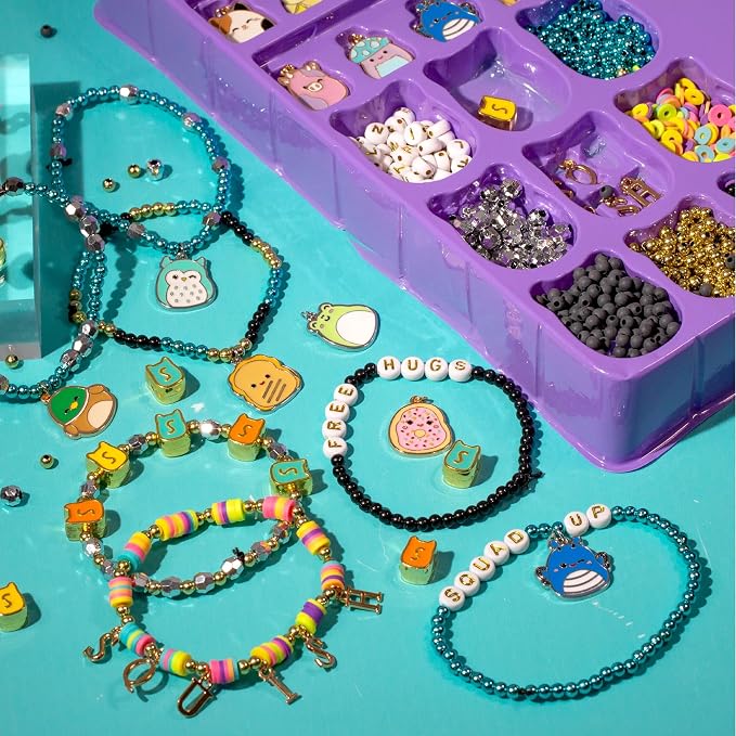 Original Squishmallows Bracelet Design Set, Cute & Friendship Bracelet Kit, Jewelry Making Kit, Charm Bracelet Making Kit, Beading & Jewelry Making, Friendship Bracelet Making Kit