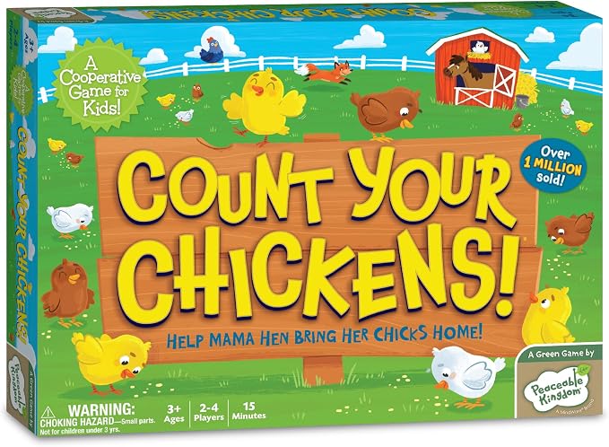 Peaceable Kingdom Count Your Chickens Award Winning Cooperative Counting Game for Kids