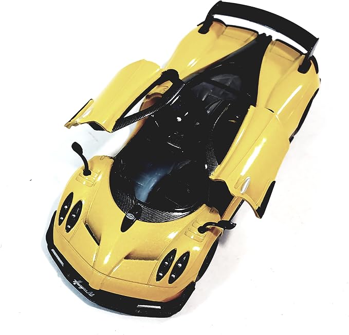 KiNSMART - 2016 Pagani Huayra BC 5" 1:38 Scale Die Cast Metal Model Toy Car w/Pullback Action (Yellow)