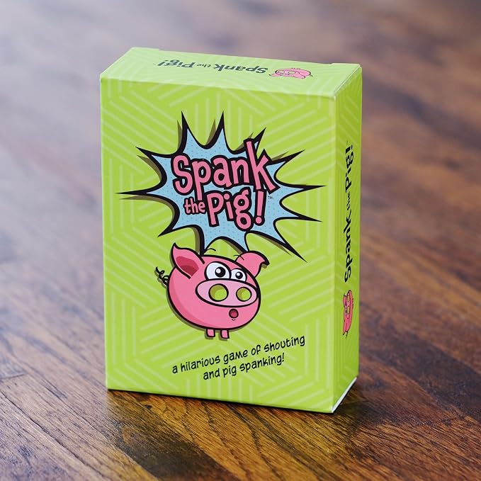 Spank The Pig! - Hilarious & Fun Family Card Game for Kids, Teens & Adults, Funny Fast Paced Games for 2-7 Players