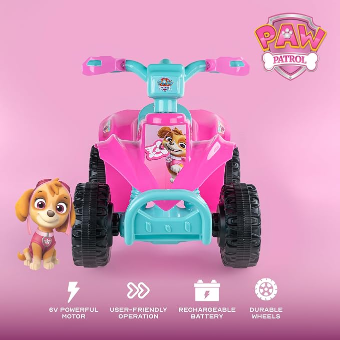 Paw Patrol - 6V ATV Ride On Toy for Kids, LED Headlights, Battery Powered
