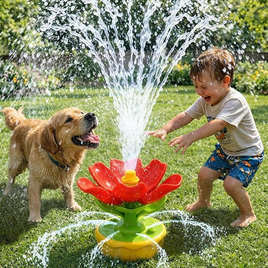 Sprinkler for Kids Outdoor Water Toys: 3 in 1 Flower Toddler Sprinkler Toy, Summer Outside Yard Water Game Toys Attaches to Garden Hose Splashing Fun Toys for 3 4 5 6 7 8 Year Old Boys Girls Gifts