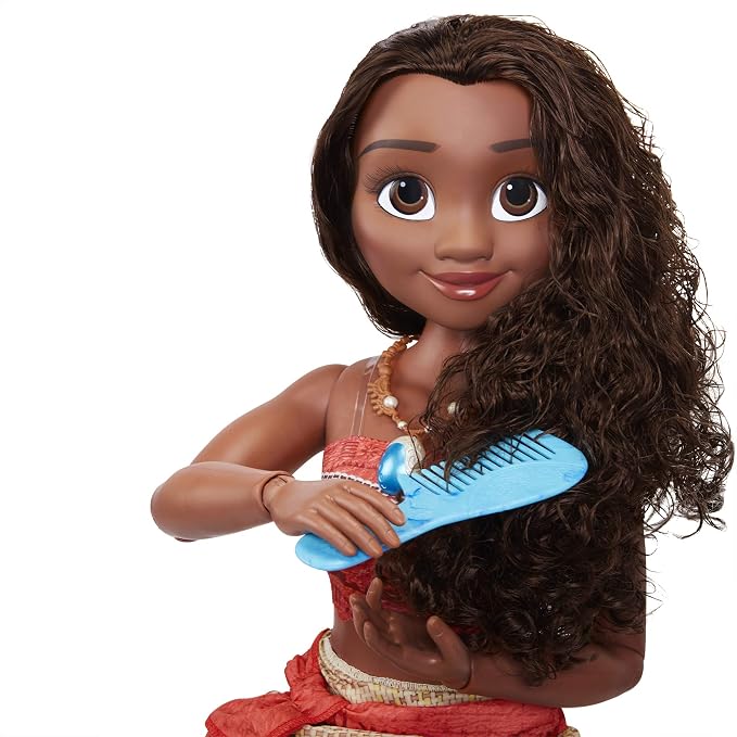 Disney Moana Doll 32" Tall Playdate Perfectly Poseable Doll, Includes Hair Comb, Playdate Moana Fashion Doll, Moana Doll Stands 32 Inches Tall! Great Gift for Girls