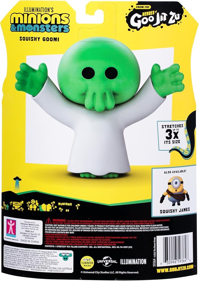 Minions Illumination's Monsters x Heroes of Goo JIT Zu, Squishy Goomi Action Figure. Super Gooey Filling, Stretches up to 3 Times His Size! from the Monster Movie.