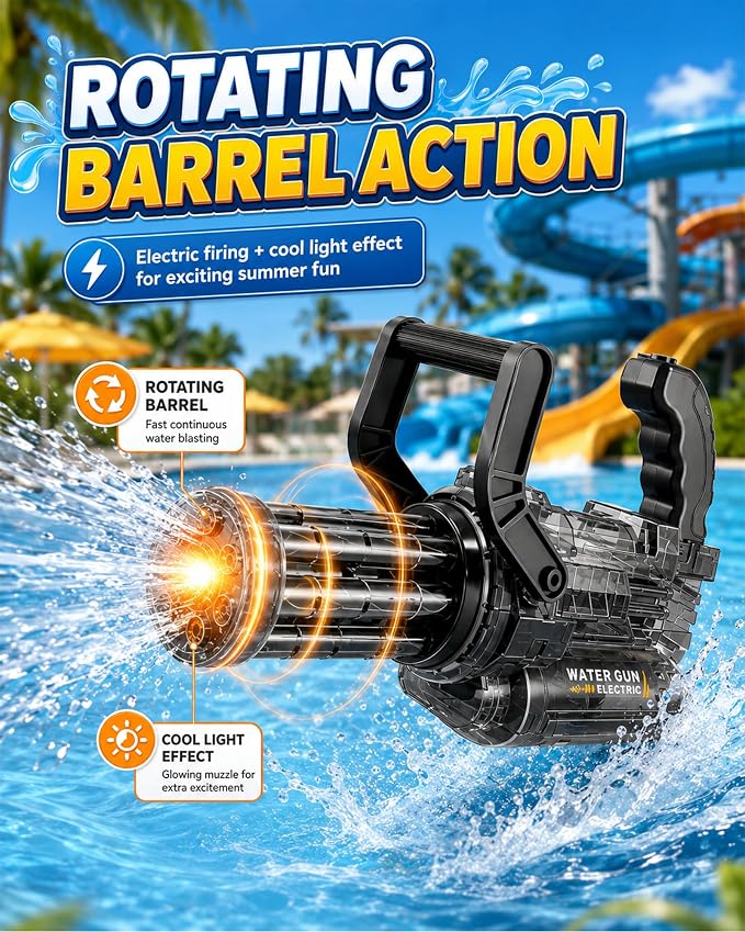 Water Blaster Soaker Toy for Kids Adults | Summer Outdoor Water Splashing Toy | Powerful Water Flow Blaster for Beach Pool Party Gift for Boys Girls Ages 8-14