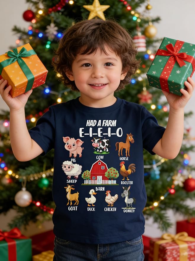 Funnycokid Toddler Boys Shirts Graphic T-Shirt Kids Short Sleeve Tees 2-7 Years