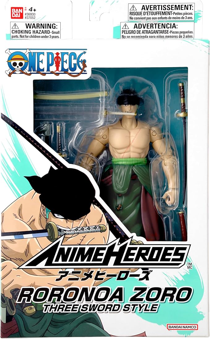 ANIME HEROES - One Piece - Roronoa Zoro Three Sword Style Action Figure