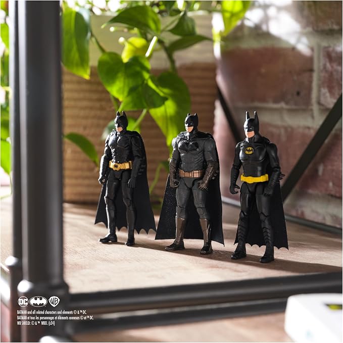 DC Comics, Batman 85th Special Edition Batman Action Figures 3-Pack, 4-inch, 85th Anniversary Collectible Kids Toys for Boys and Girls Ages 3 and Up