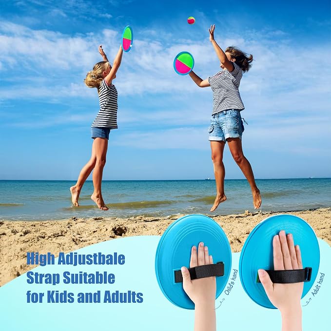 PlayZap Toss and Catch Ball Set - Outdoor Toys for Family Games - Outside Yard Pool Beach Toys for 3 4 5 6 7 8+ Years Old Boys Girls - Classic Birthday Gift for Kids Youth Adults
