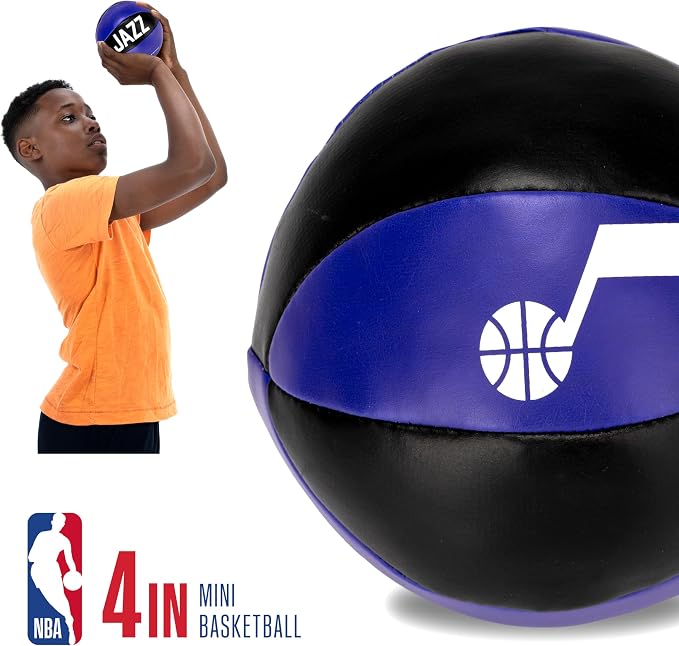 Franklin Sports NBA Toy Basketballs - 2 Pack of Kids Soft Mini Basketballs for Over The Door + Indoor Hoops - NBA Fan Shop
