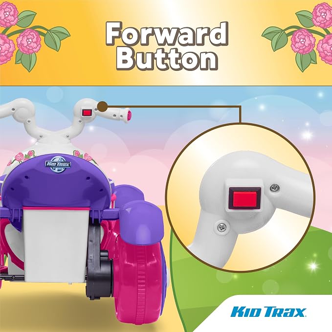 Kid Trax Royal Princess 6V Toddlers, Kids Ride On Toys - Toddler Girl Toys, Outdoor and Indoor, Electric Car for Kids to Drive, Easy Assembly, Gift for Toddlers, Max Weight of 44lbs, 18-30 Months Old