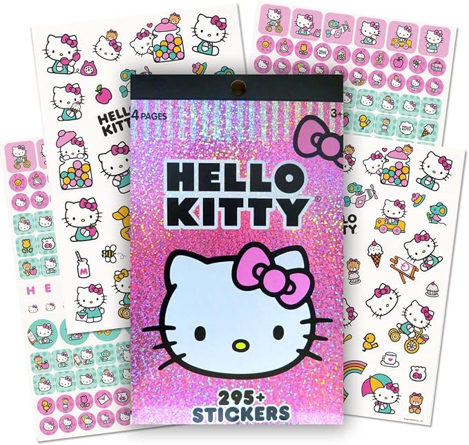 Hello Kitty Coloring and Acitivty Book Super Bundle for Kids, Girls – Set Includes Stickers, Kids Coloring Book and More