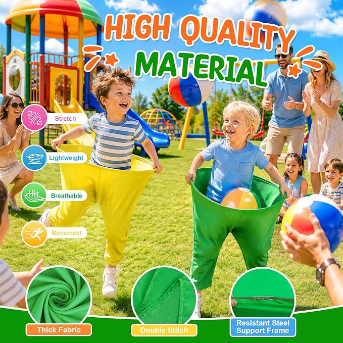 Granny Pants Yard Game, Outdoor Game with Bouncy Ball and Air Pump, Team Relay Family Reunion Party Field Game