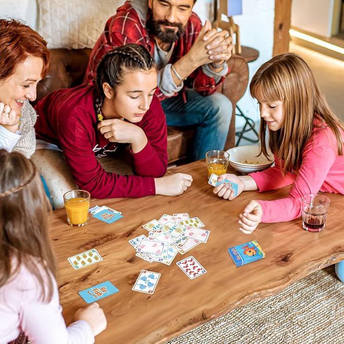 Card Games for Kids, Go Fish,Old Maid,Memory Match,Slap Jack,Crazy 8s,War-6 Pack Classic Fun & Educational Games for Family Game Night,Great Gift for Birthday Christmas Holiday Easter Basket Stuffers