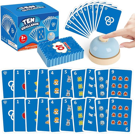 Math Games for Kids,Addition & Subtraction Games,Educational Learning Games Flash Card Gifts for Boys and Girls Ages 5 6 7 8,Counting Answer Buzzers Travel Indoor Outdoor Family