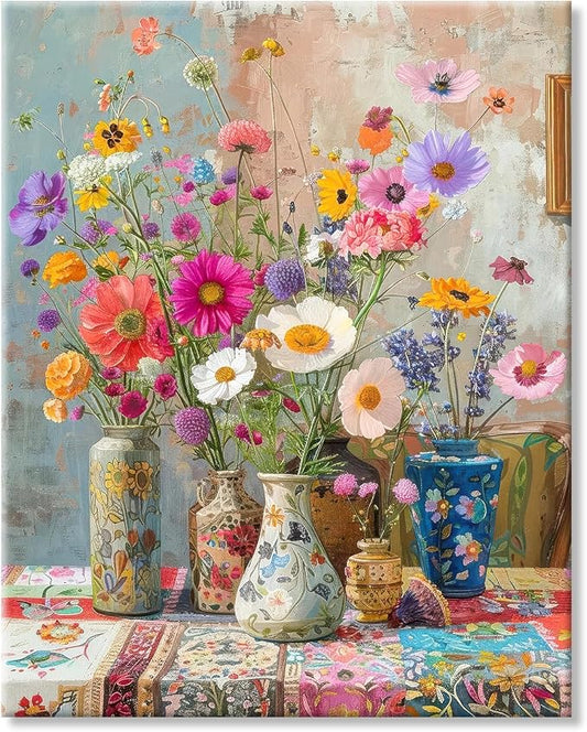 Puzzles for Adults 1000 Pieces Flowers, Puzzle 1000 Pieces, 1000 Piece Puzzle for Adults Suitable for Home Décor with 1:1 Poster Dust Free Jigsaw Puzzles (27.5"X19.6")
