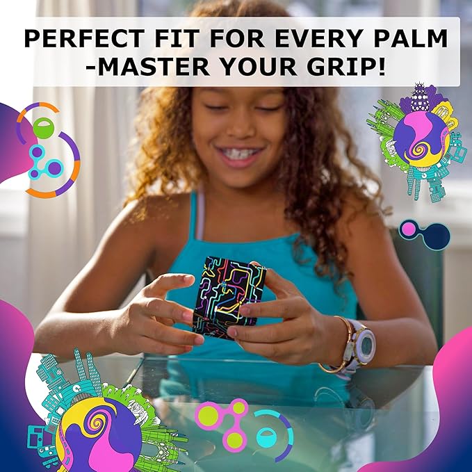 Shashibo Sensory Fidget Toy for Adults & Kids, Stress Relief Fidget Toy for Adults, Teens & Kids, Cool Fidget Toys for Desk, Classroom Must Have, Sensory Shape Shifting Cube, 100+ Possible Shapes