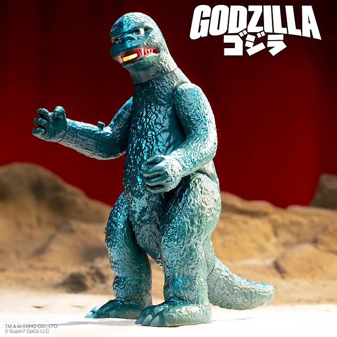 Super7 ULTIMATES! Toho Shogun Godzilla (Green Metallic Hawaii) - 8" Toho Godzilla Action Figure with Accessory Classic Monster Movie Collectibles