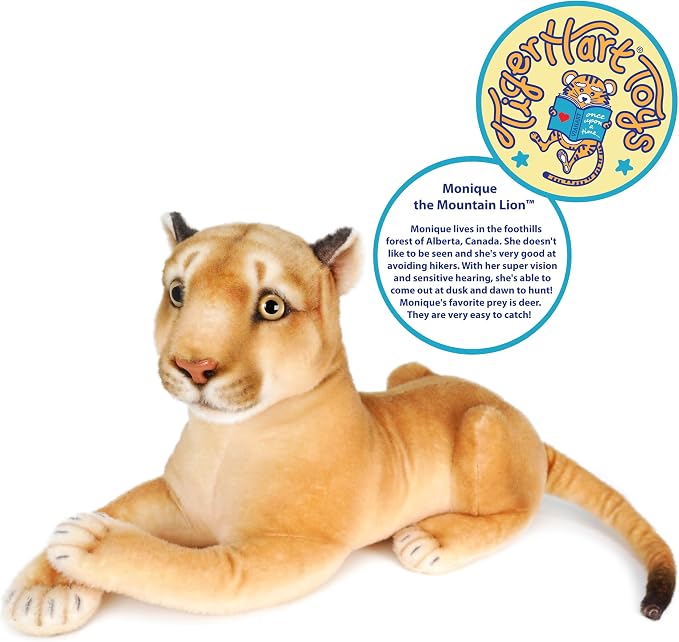TigerHart Monique The Mountain Lion - 18 Inch (Tail Measurement Not Included) Stuffed Animal Plush
