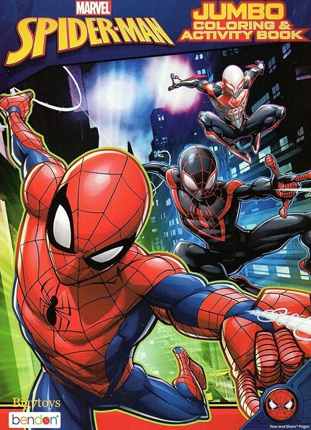 Spiderman Coloring & Activity Book Set Bundle (2 Books)