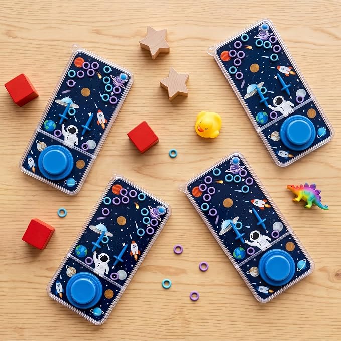12 Pcs Outer Space Party Favors for Kids Handheld Water Games Water Ring Toss Toys, Astronaut Birthday Goodie Bags Stuffers Return Gifts Classroom Prize Rewards Bulk