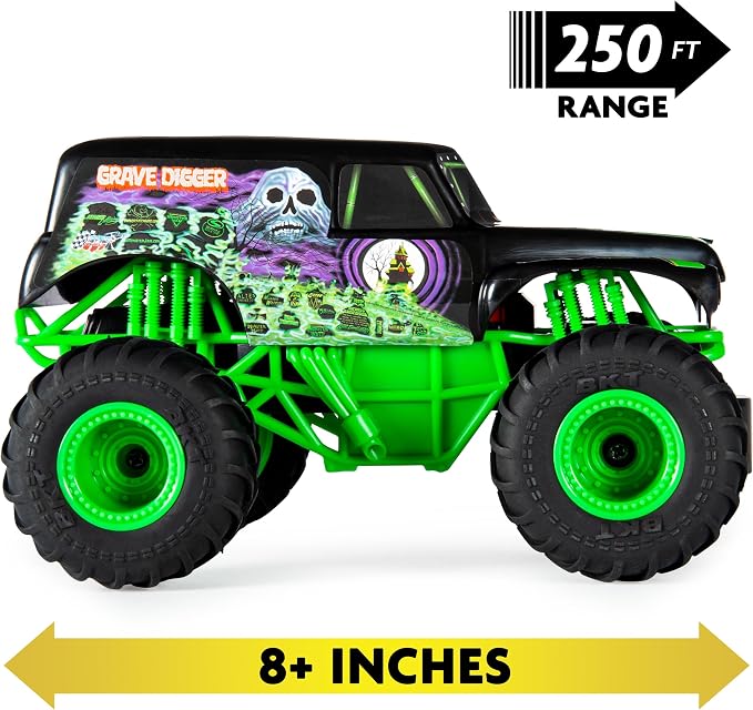 Monster Jam Official Grave Digger Remote Control Monster Truck, 1:24 Scale, 2.4 GHz, for Ages 4 and Up