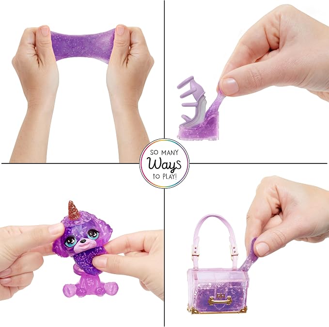 Rainbow High Violet, Purple with Slime Kit & Pet, 11" Shimmer Posable Fashion Doll with DIY Sparkle Slime, Magical Yeti Pet, Fun Play Accessories, Great Toy Gift for Girls Kids Ages 4-12 Years